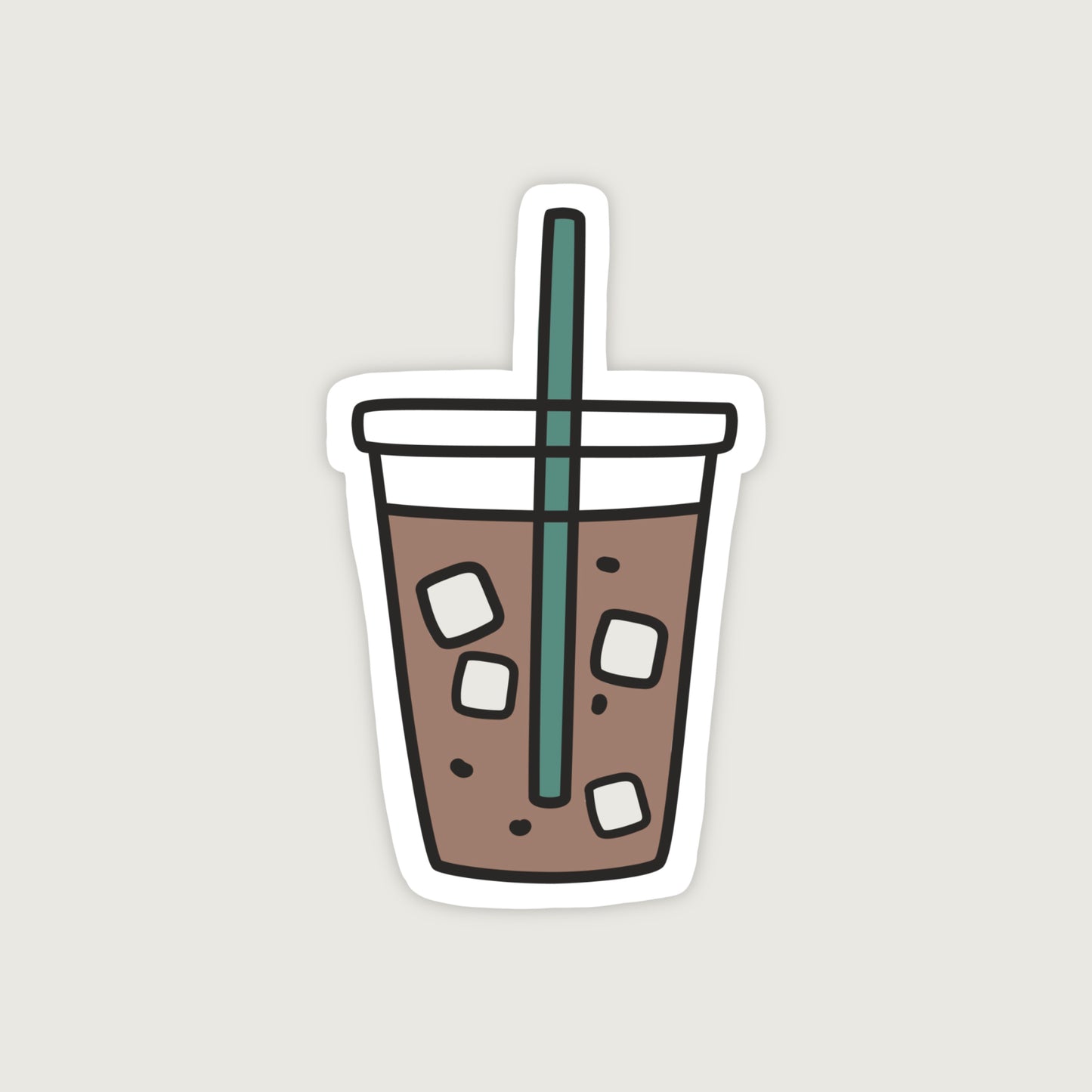 Iced Coffee Beker Sticker