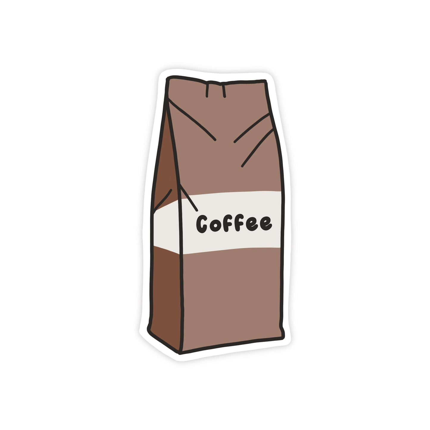 Zak Koffie Bonen Sticker