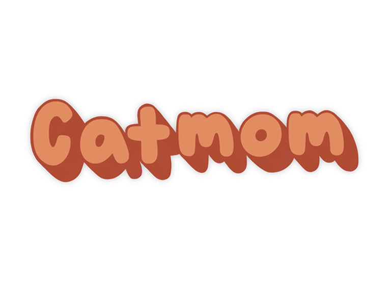 Cat mom Sticker