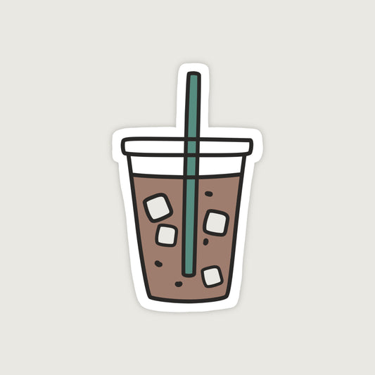 Iced Coffee Beker Sticker
